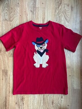 Gymboree Dog Red White Blue Shirt Size 8